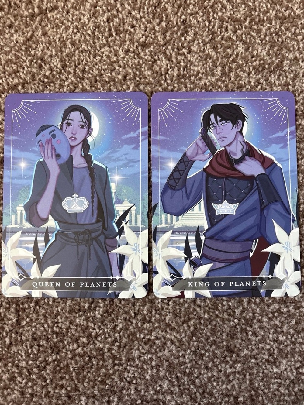 fairyloot the floating world queen of planets and king of planets tarot cards